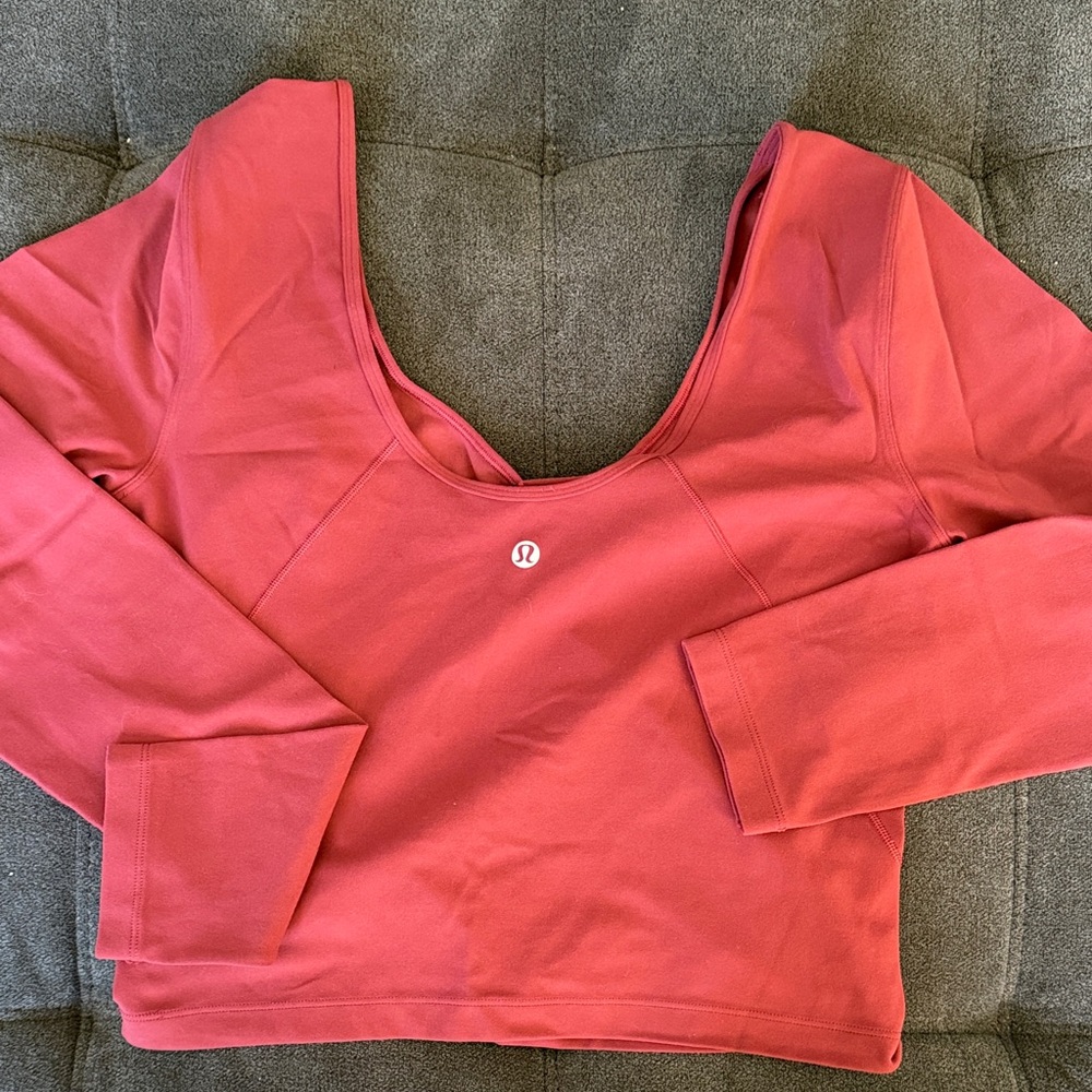 lululemon athletica Long Sleeve V-Neck Top - Coral raspberry cream - Picture 3 of 5